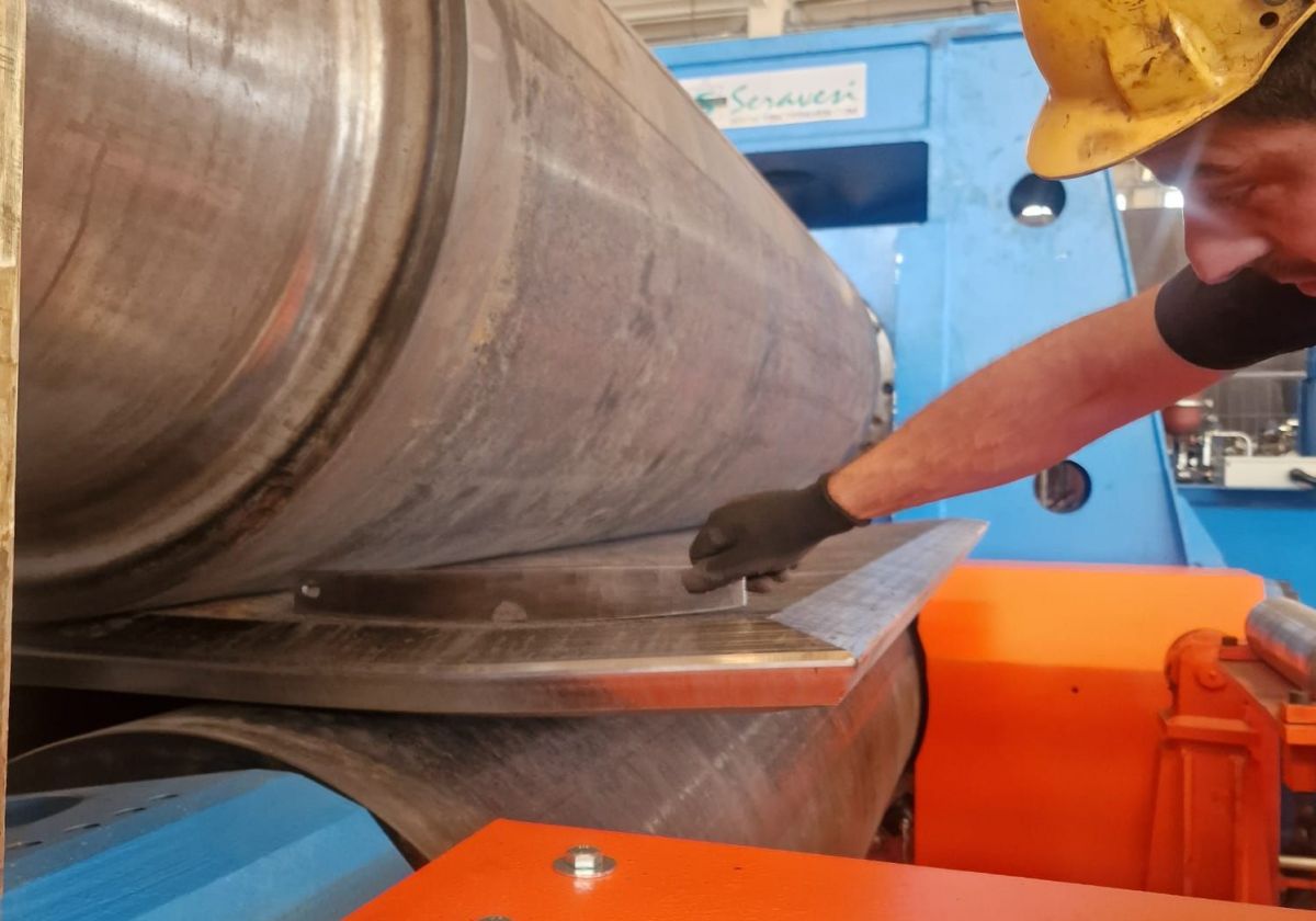 Installata la calandra per torri eoliche offshore E79-S